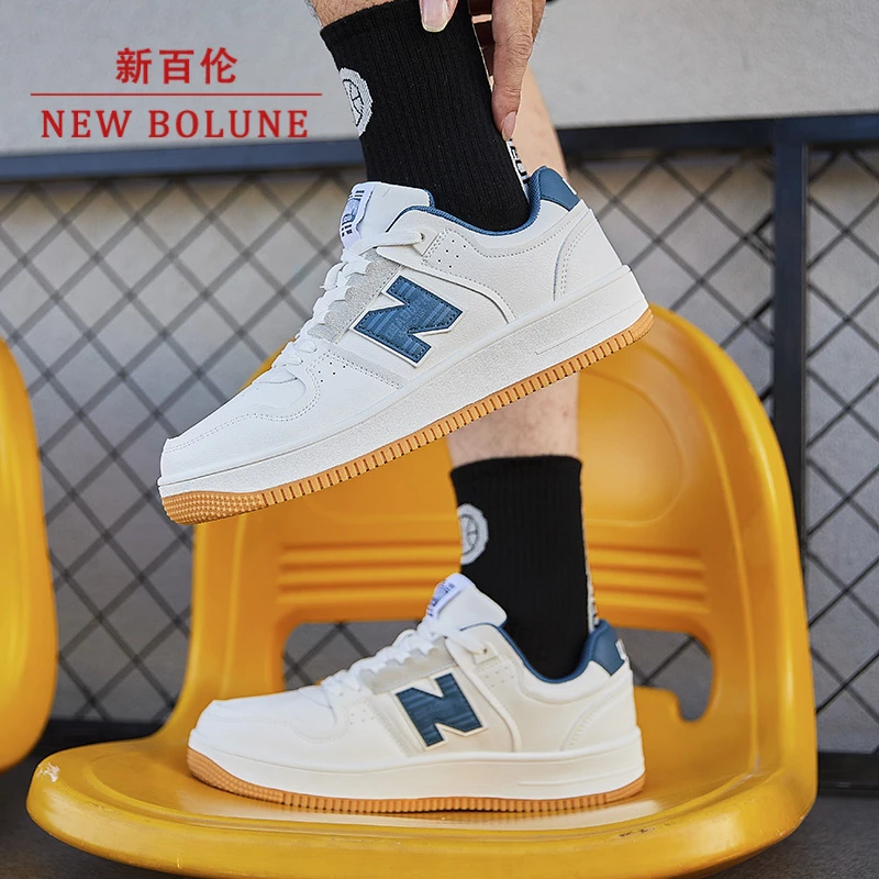 新百伦正品小白鞋男鞋时尚百搭轻便厚底男士休闲阿甘鞋子板鞋男款