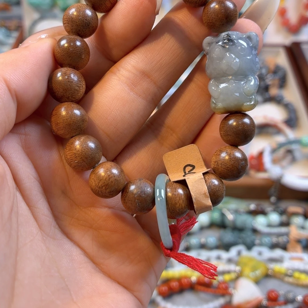 翡翠未镶嵌挂件手串