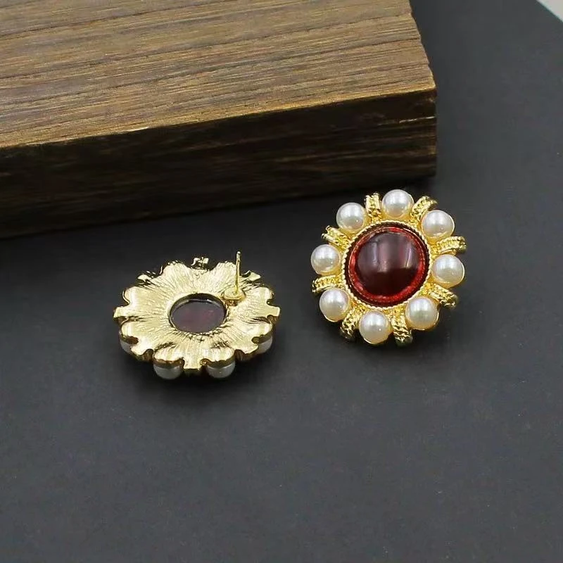 铜合金耳饰 156女欧美风运动风耳钉女人耳饰复古百搭古法优雅