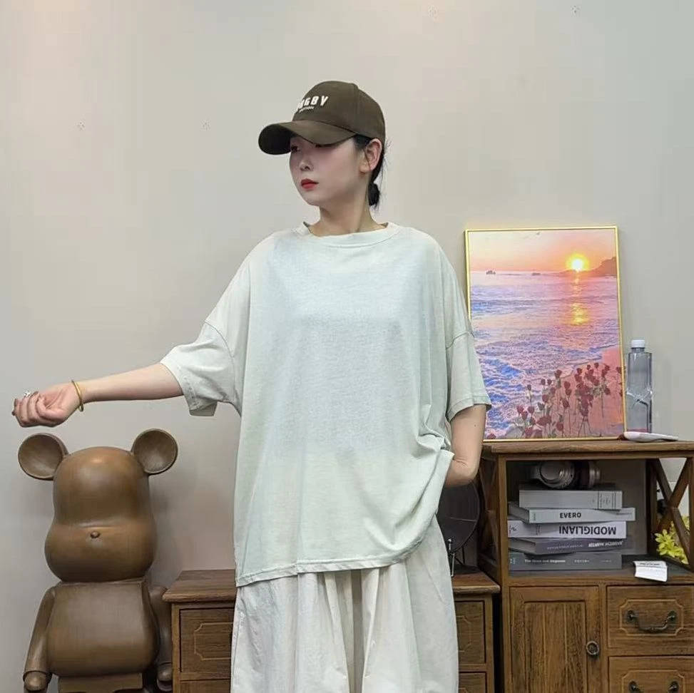 夏季新款日系休闲面膜短袖女宽松休闲百搭显瘦透气四色短袖女T恤