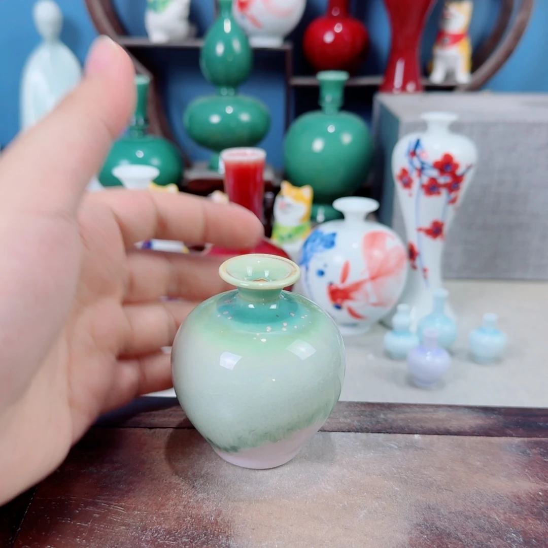 陶瓷手工小花器摆件