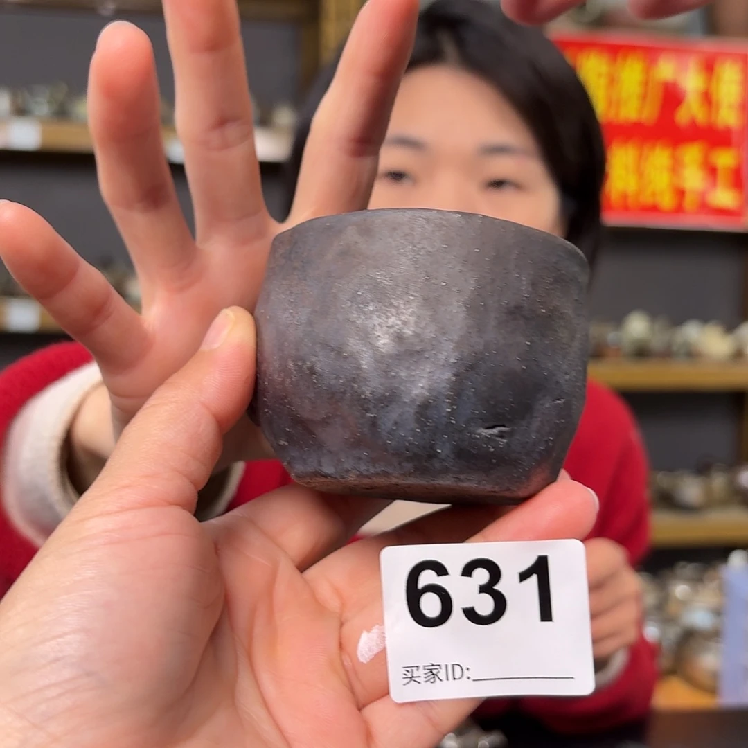 杯坭兴陶柴烧全手工原矿泥料杯