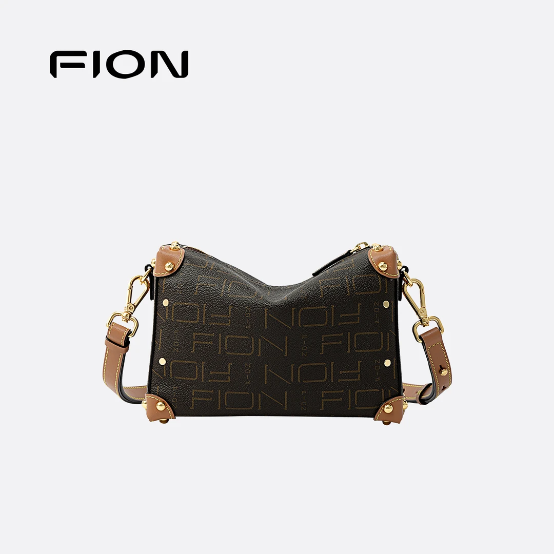 JDI情人节礼物菲安妮时尚铆钉软盒子高级感单肩斜挎包FAAFIFS363