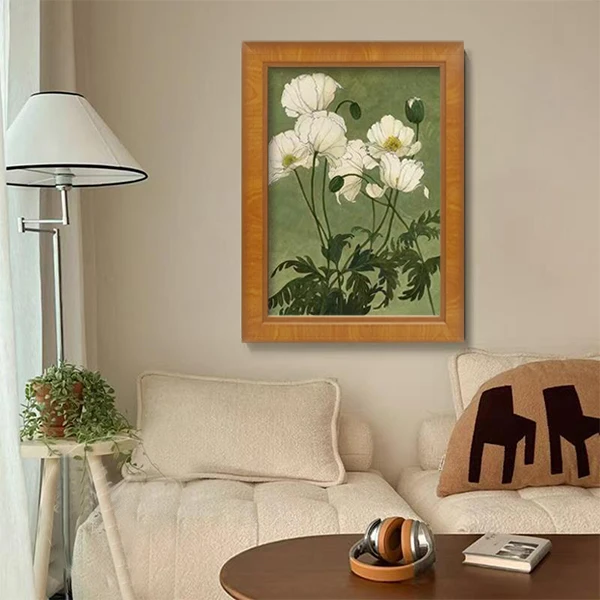 《城南花语》法式中古风客厅装饰画轻复古餐厅卧室墙玄关挂画6080