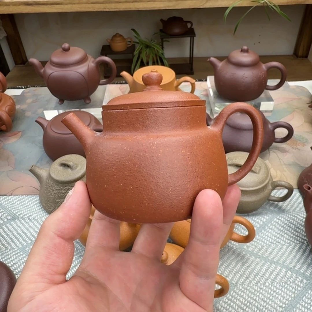 茶壶紫砂言心降坡泥 半手工 175cc 缩盖