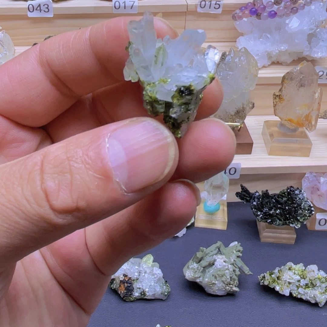 石材天然绿莲水晶造景创意