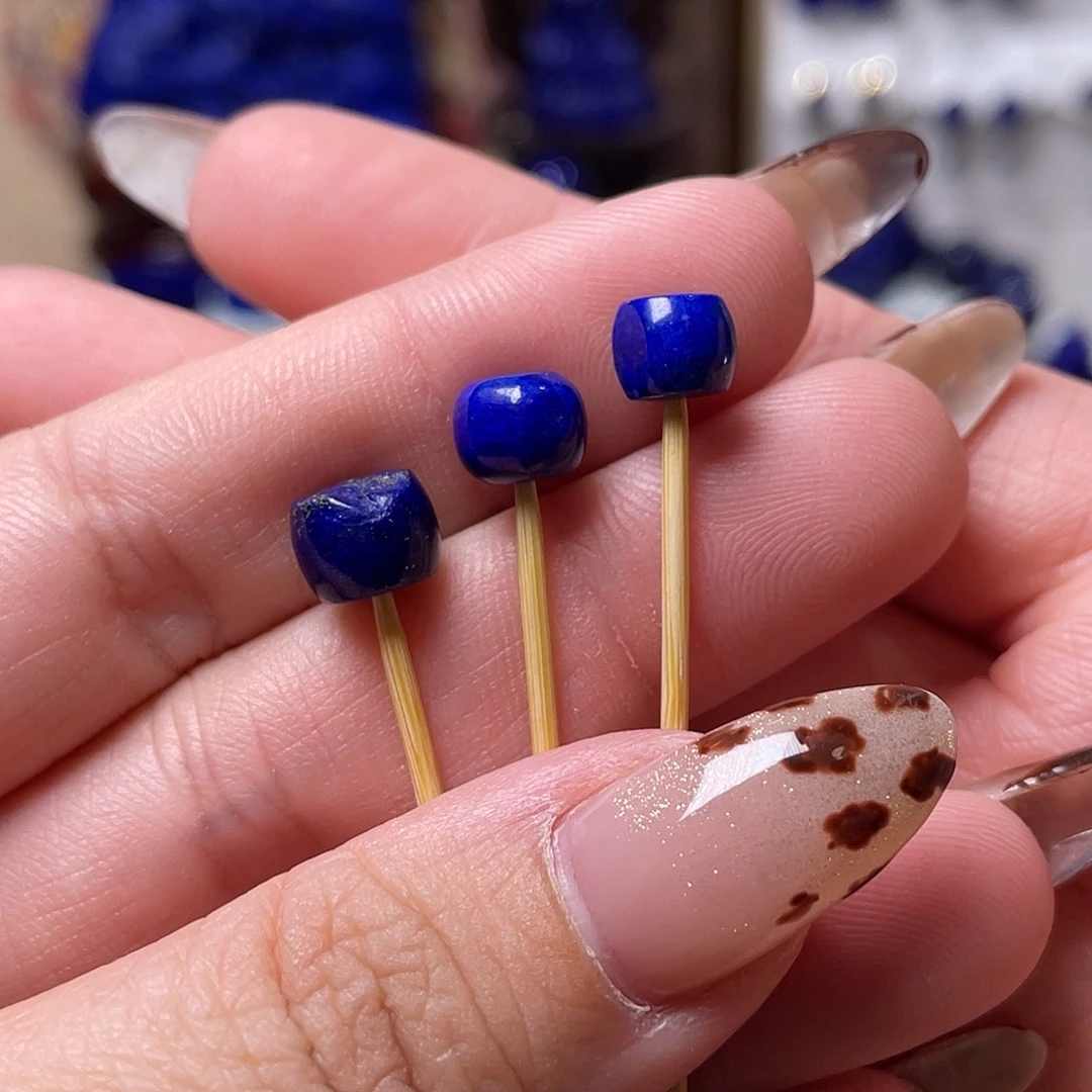 青金石未镶嵌瑕疵单珠3颗（不退不换）