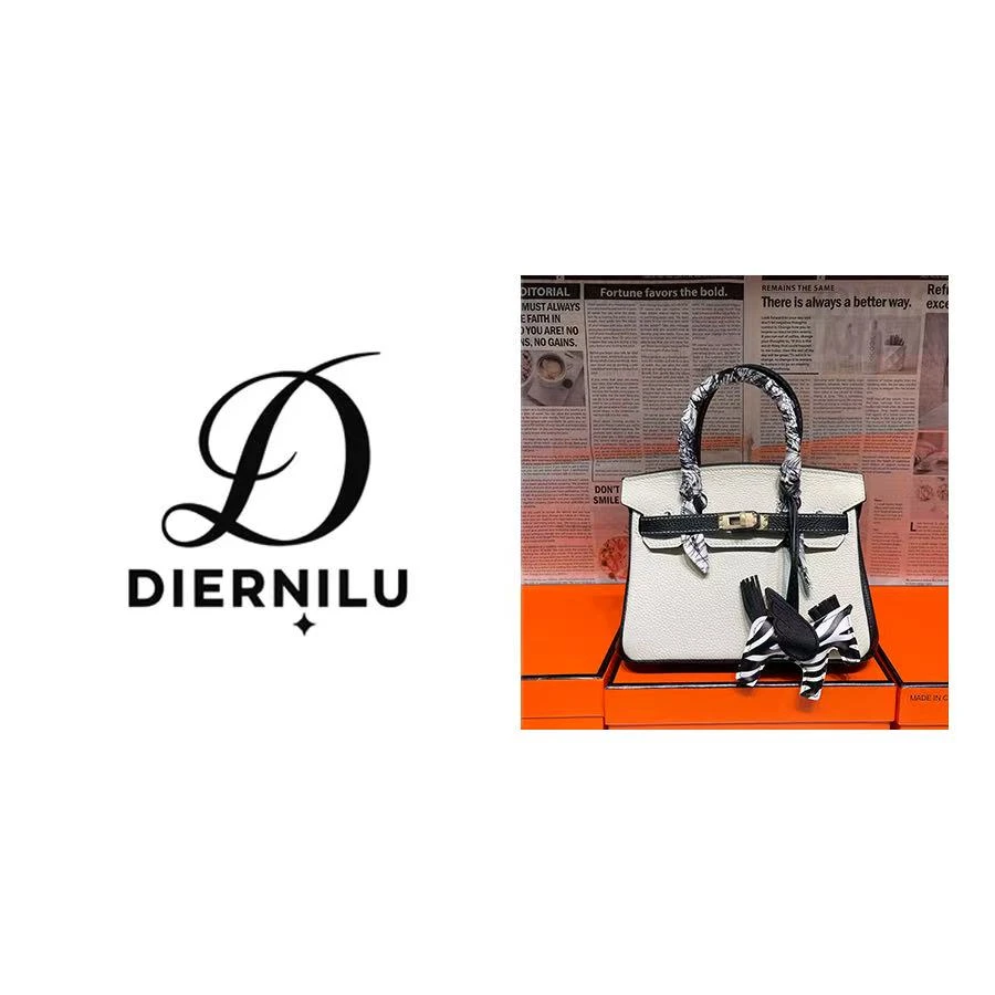 【晚晚真皮高定】20CM原创高定真皮-BK20-白拼黑-J077