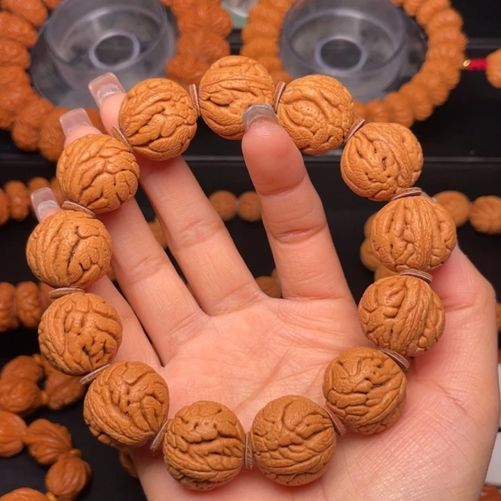 桃核手串21尺寸密纹龙珠（13号链接）