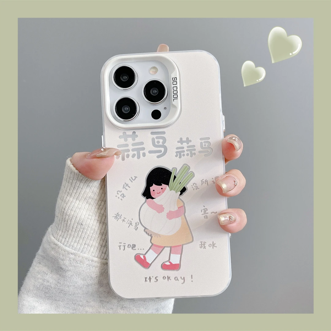 小众高级感适用iphone16壳女苹果15ProMax卡通可爱14蒜鸟女孩13新