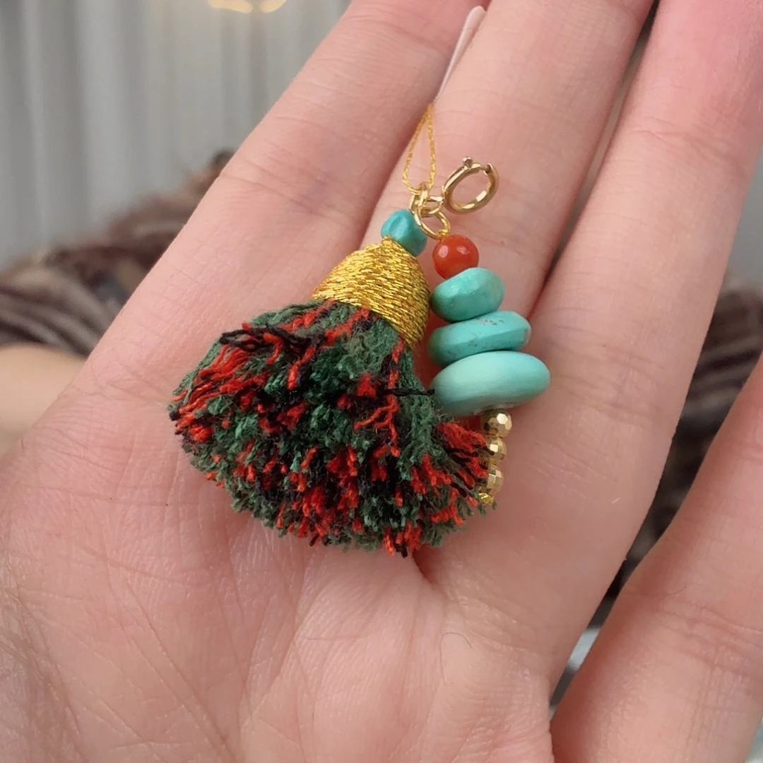 绿松石18K金镶嵌珠宝奇石