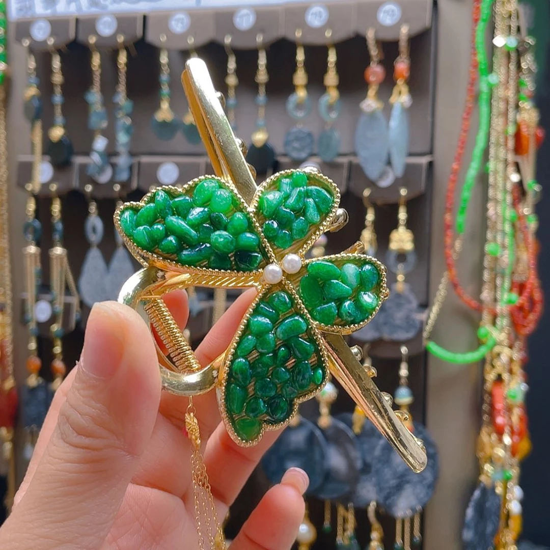 翡翠耳饰合金翡翠饰品