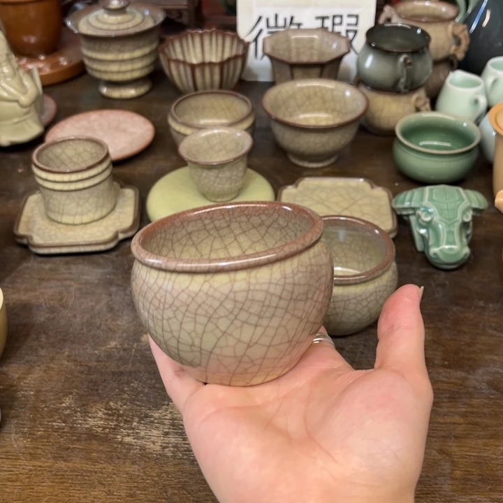 蒋加宝 传世哥窑 大缸杯