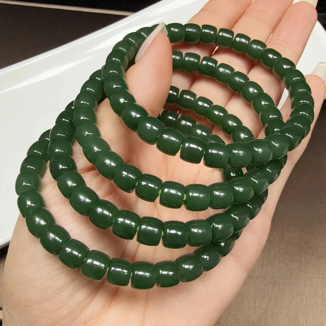 【伟伟鉴定】和田玉碧玉 直切手串 7+多样性发货发一件