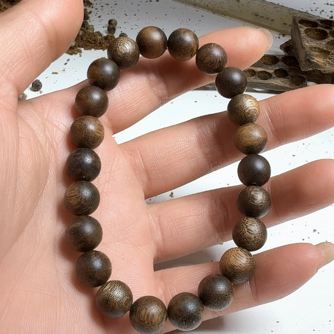 沉香手串乌身0.9规格7克+999沉