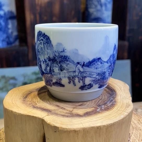 精工青花山水杯杯杯