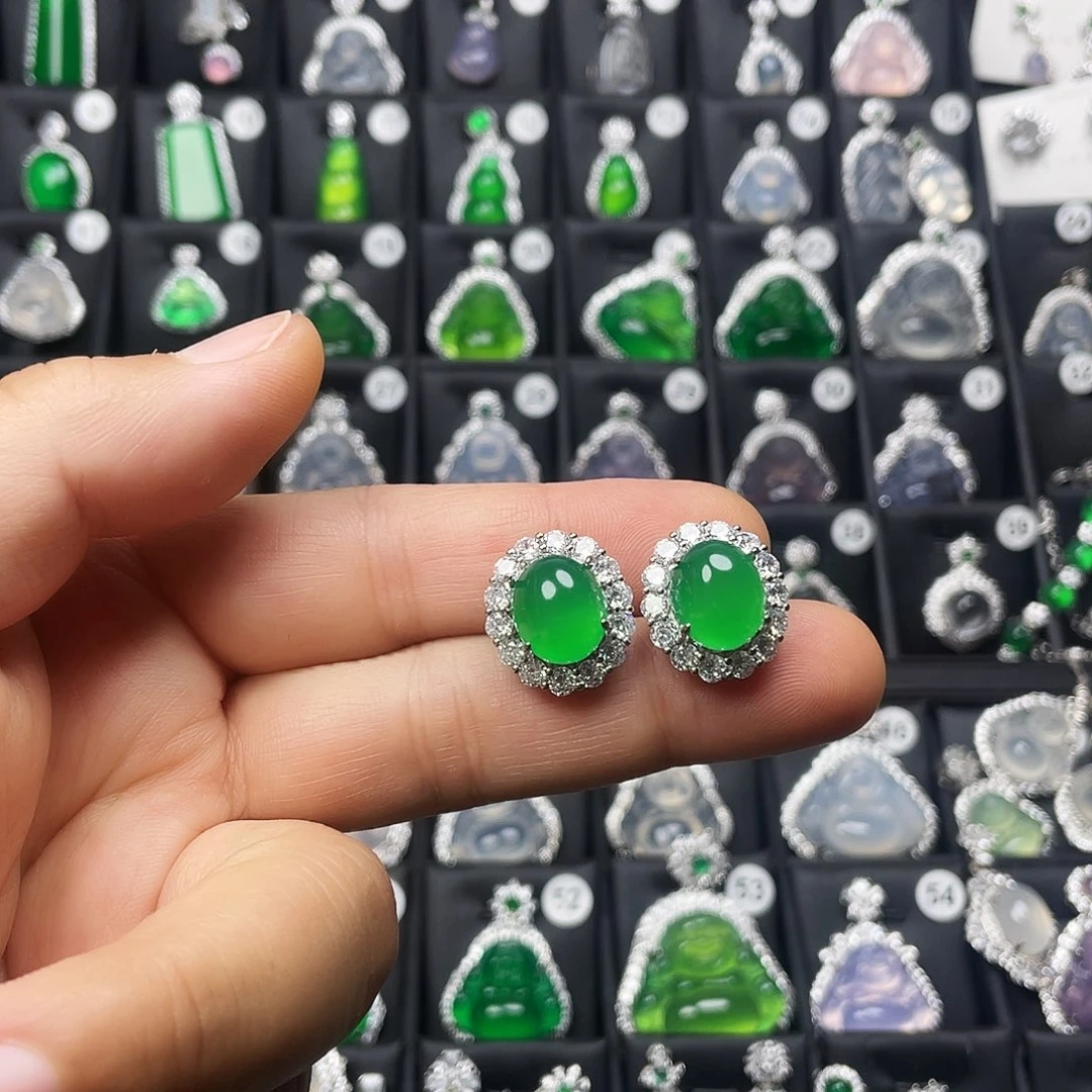 玛瑙/玉髓耳钉合金