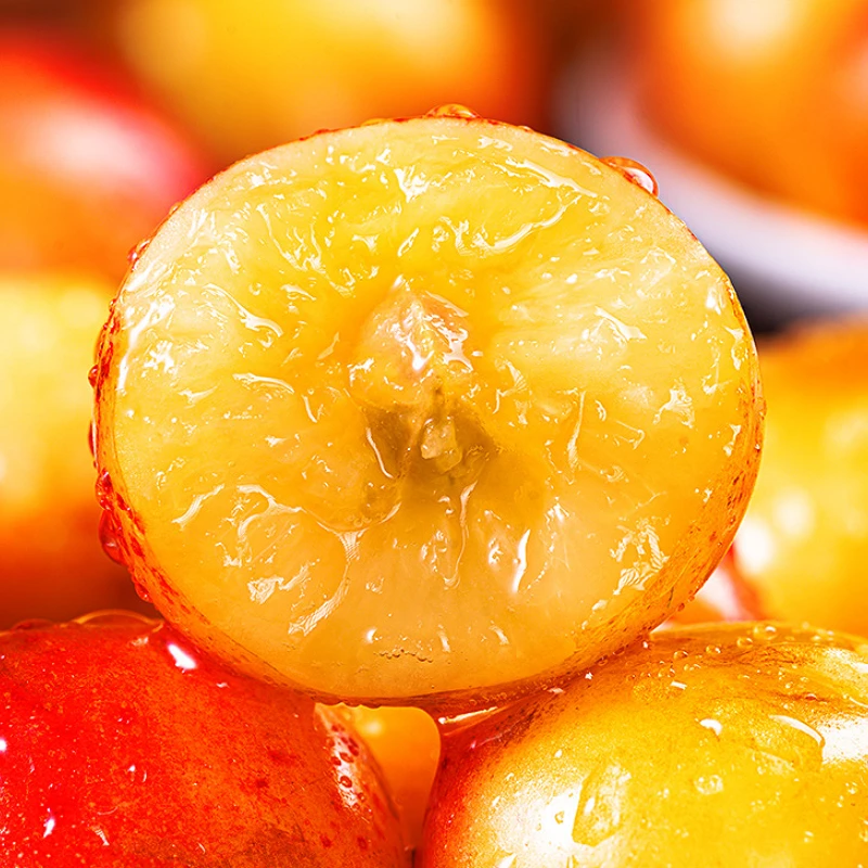 礼盒装1/2斤金车雷尼尔大樱桃送礼水果佳红黄樱桃空运2-5J