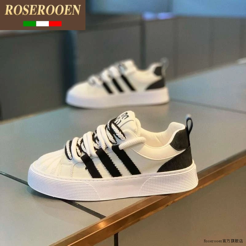 男鞋2025夏季新款时尚百搭轻便透气三道杠休闲男款超透气适配多种