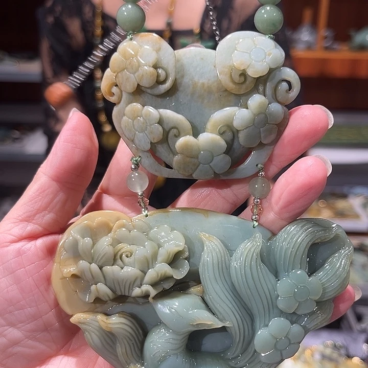 未镶嵌岫玉毛衣链