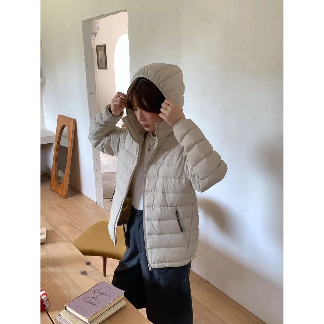 新国标90白鸭绒排骨轻薄羽绒服连帽短款外套ZYD019