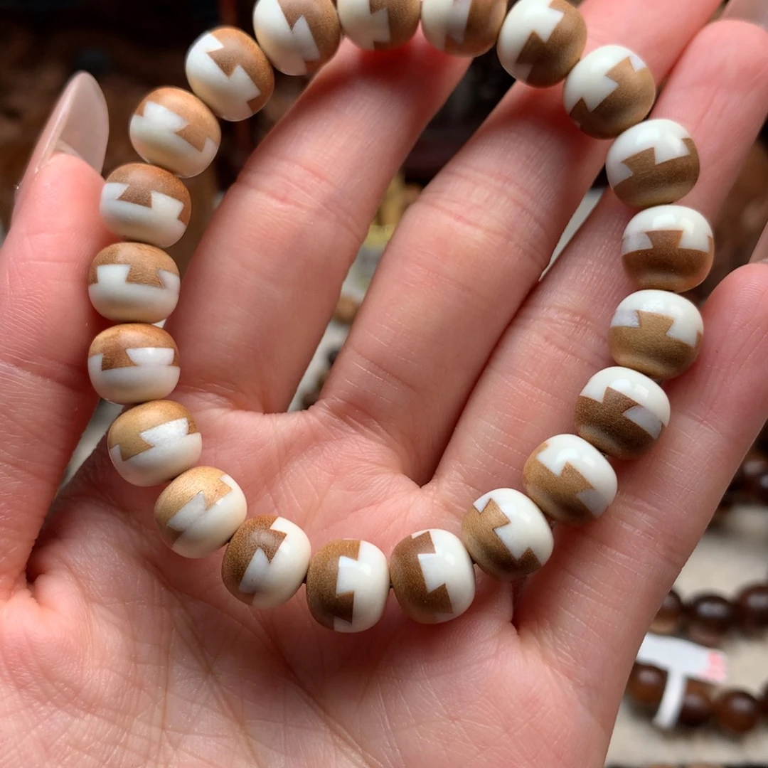 檀香木手串/手链老山檀香9×10榫卯珠