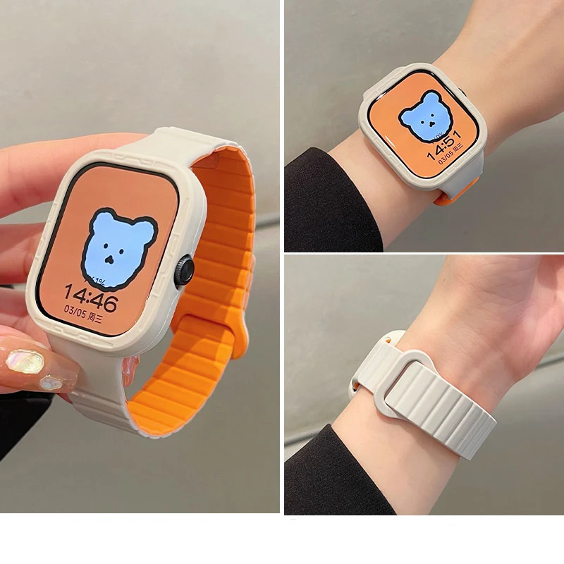 适用红米Redmi watch5/4回环硅胶磁吸配同款保护壳小米四五代腕带