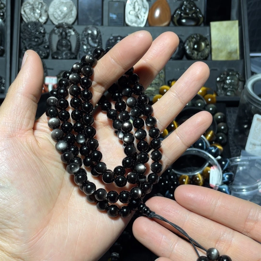 黑曜岩珠宝奇石未镶嵌八*～