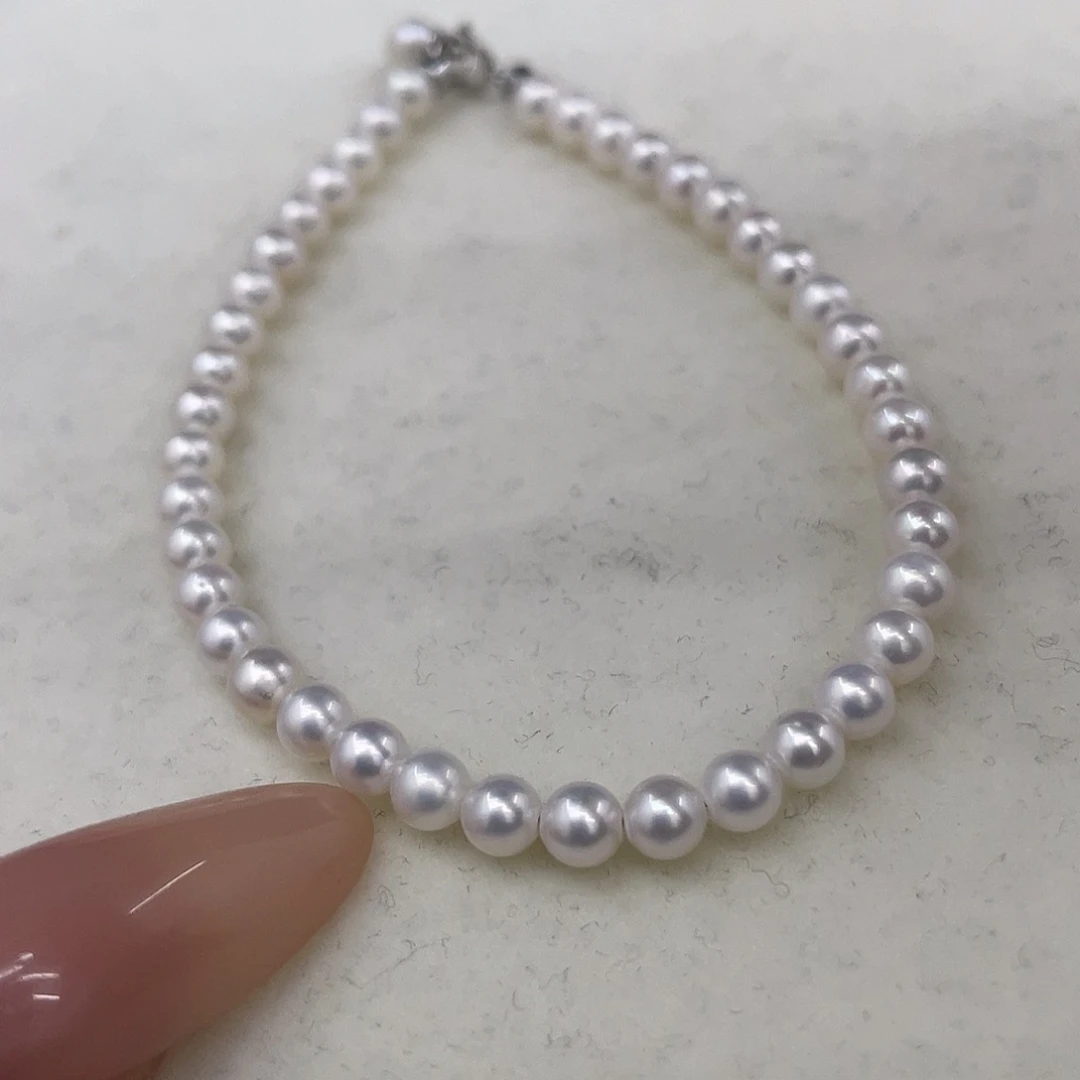 银S925镶嵌手链淡水珍珠