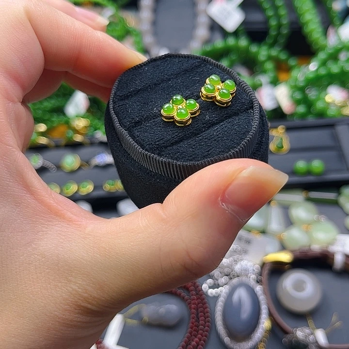 和田玉银S925镶嵌车挂