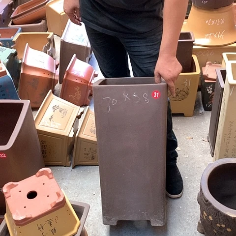 紫砂花盆手工艺品