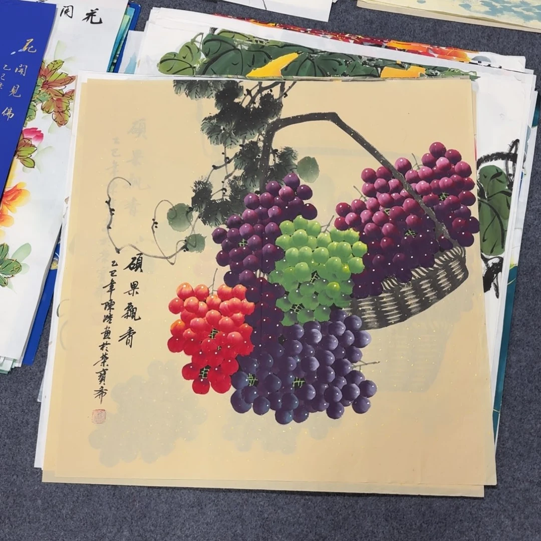 国画68×68手绘画画画