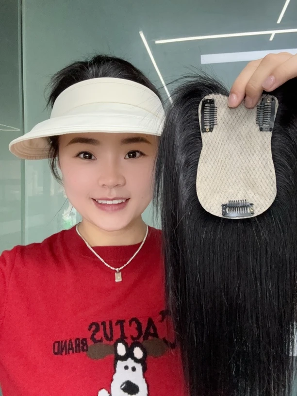 2，升级款夏季柔软仿真头皮网底，8x12网底大小，27厘米真发