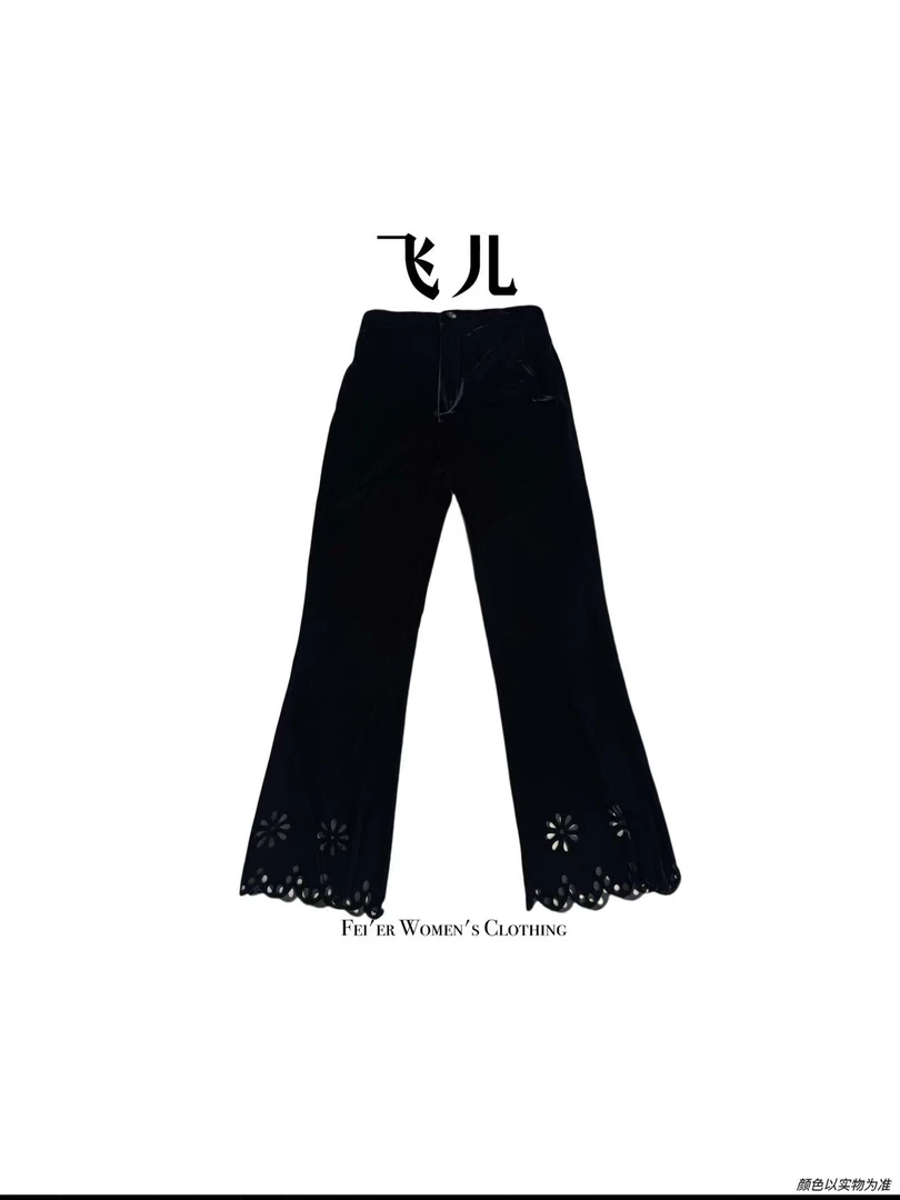 飞儿【海花印裤】2025早秋新款时尚百搭休闲裤