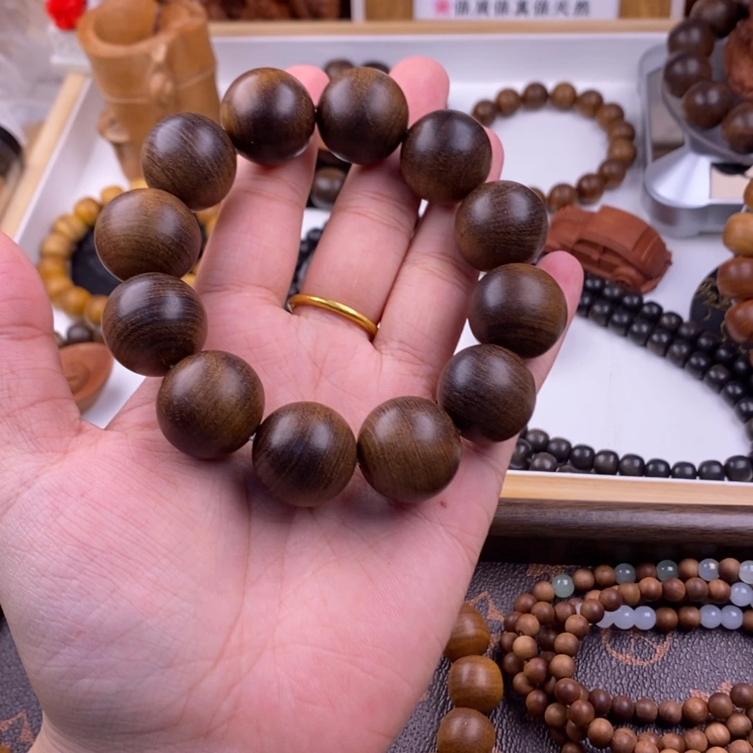 腾***檀香木手串/手链2.0树心虎皮黑肉沉水正区老山檀