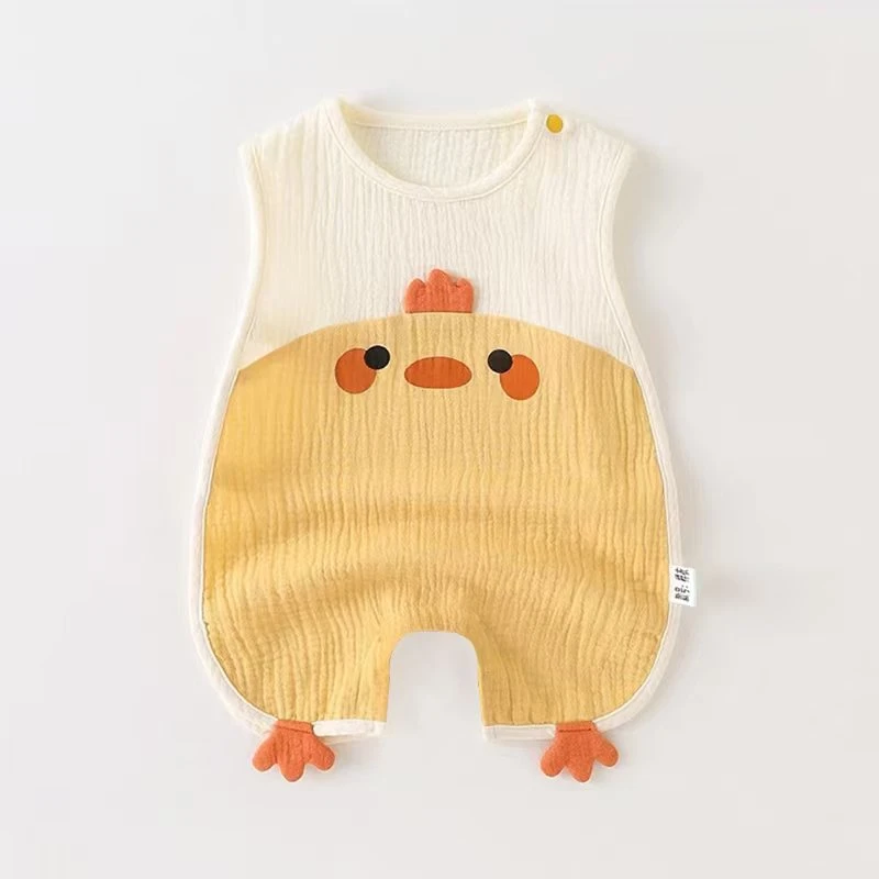 婴幼儿连身衣夏季薄款衣服琵琶衣闭档纯棉宝宝哈衣爬服c