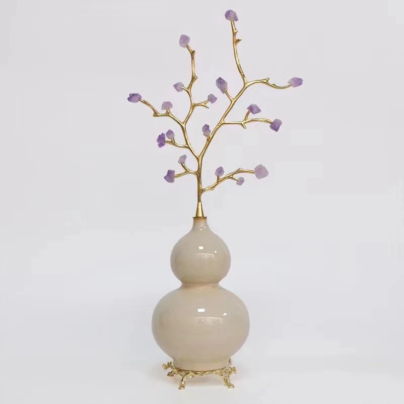 高档玄关铜葫芦摆件紫气东来客厅电视柜旁边摆设乔迁新居开业招财