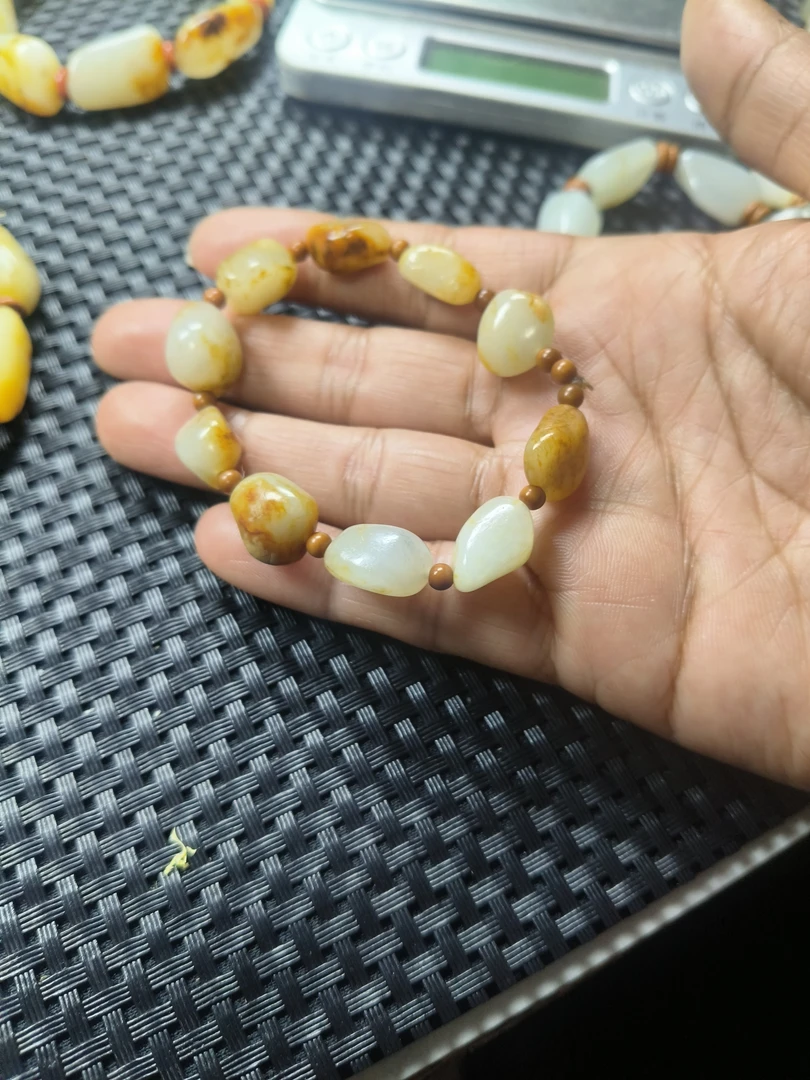 和田玉原石小精品手链休闲百搭款