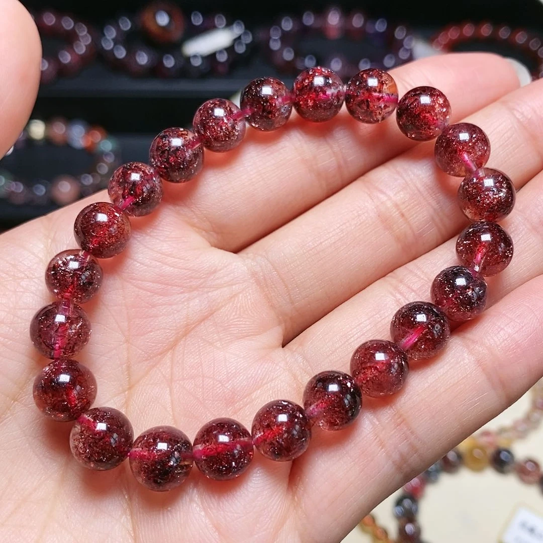 水晶手串未镶嵌金草莓