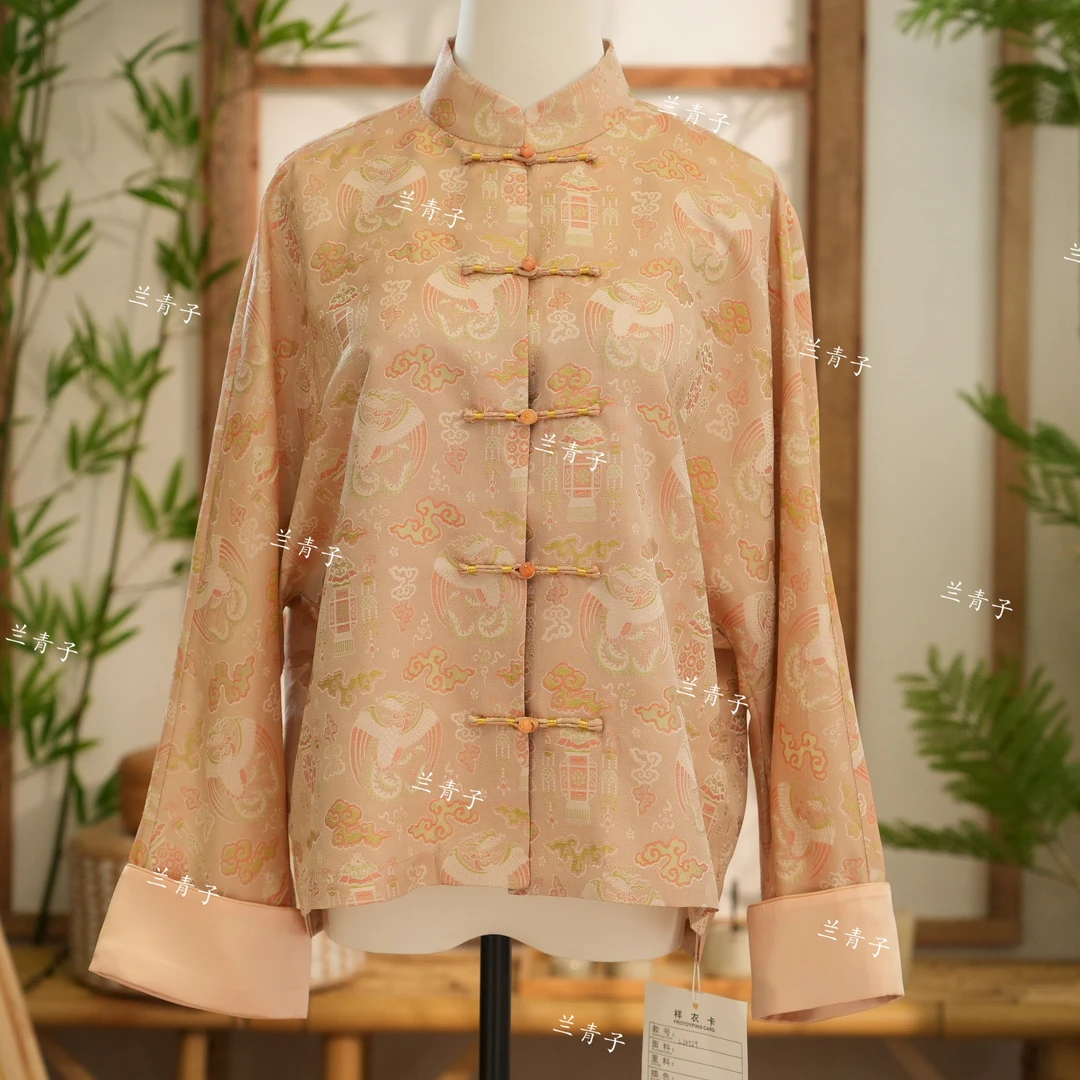 瑶 新中式风 24529 桑蚕丝 凤凰纹 上衣