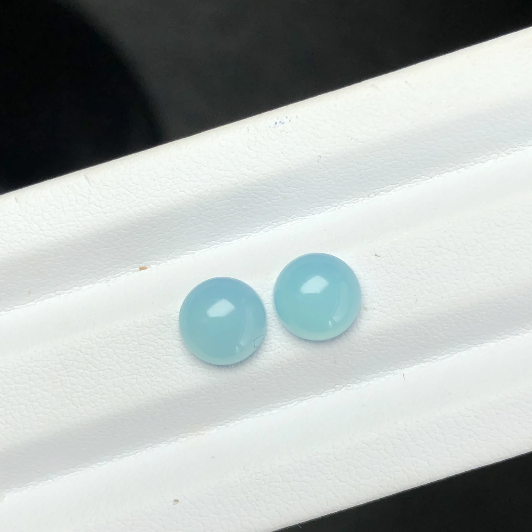 HH GEMS 蓝色玉髓对子 4ct+ HL7716