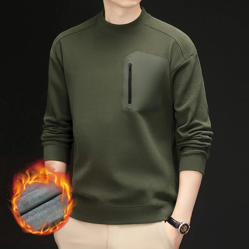 鸟衣男士户外抓绒衣时尚休闲运动透气保暖卫衣打底衫男