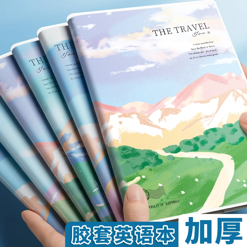 A5英语胶套本加厚四线三格中小学生笔记本ins英文作业本课堂练习