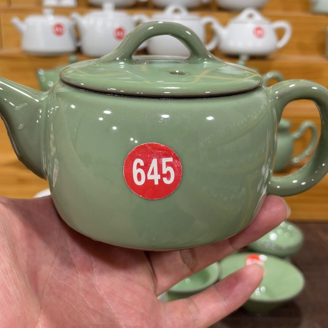 微瑕陶瓷茶壶茶杯家用