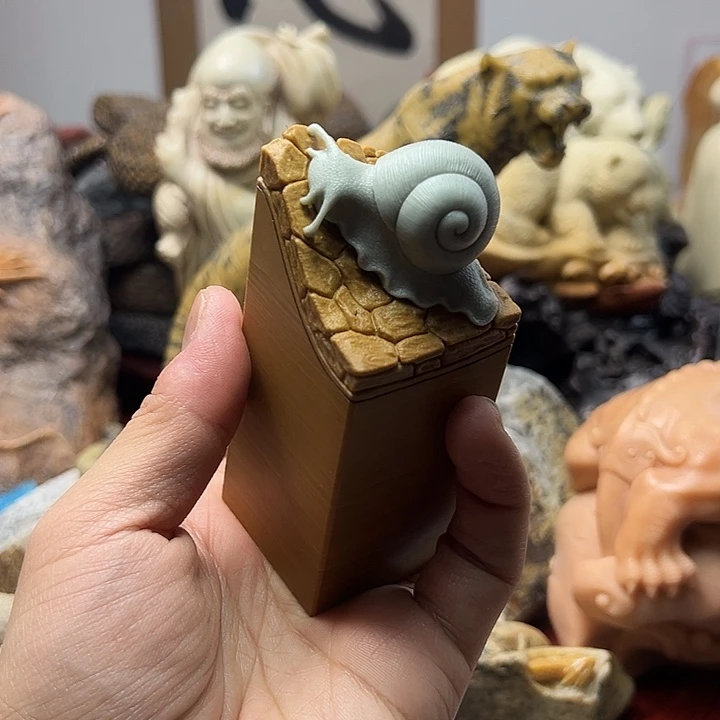 东北石松花石摆件