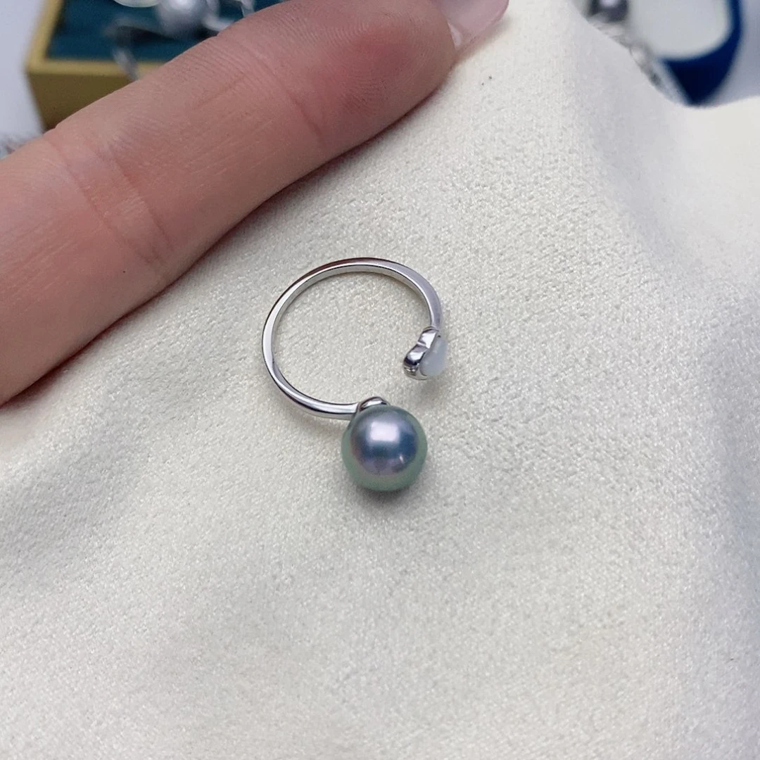 【闪购商品】海水珍珠戒指银S925镶嵌83