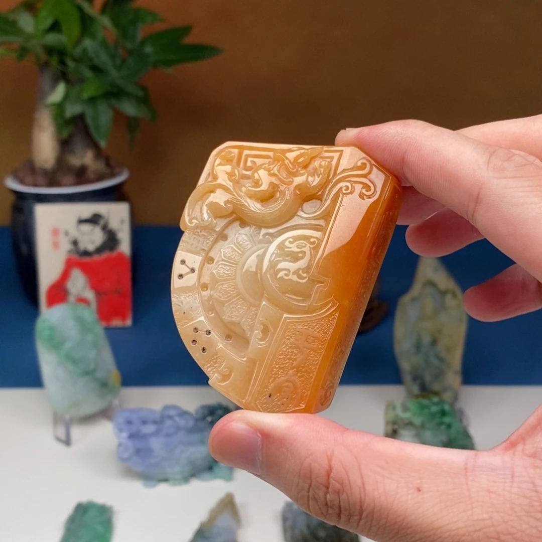 未镶嵌定制翡翠八破图