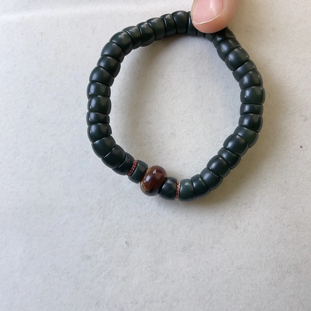 和田玉银S925镶嵌手链