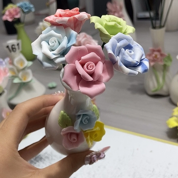 陶瓷纯手工捏花设计
