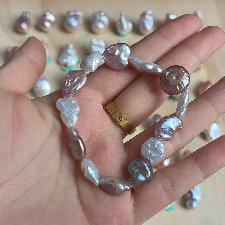 淡水珍珠银S925镶嵌手串